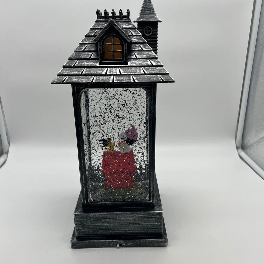 Peanuts Halloween Musical Lighted Lantern Snoopy Woodstock 1784882 Glitter Globe